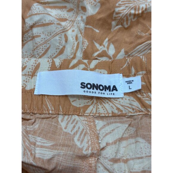 Sonoma Womens Leaf Print Rayon Shorts Size L - Picture 3 of 7